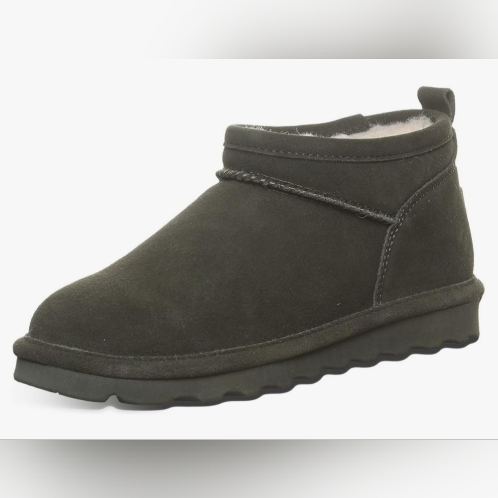 New BEARPAW Women's Super Shorty Boot 8 Ladies Seaweed Green